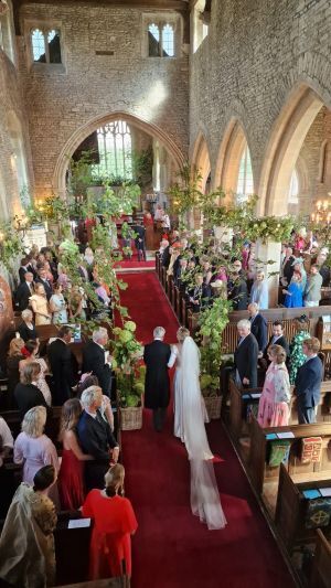 view of wedding from ringing chamber