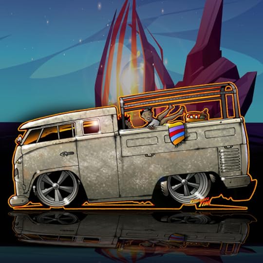 Nookie Wagon Automotive Pop Culture Movie and TV Car Art by Fireball Tim Garage