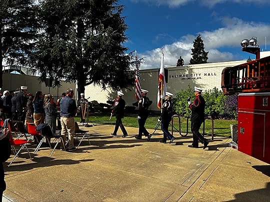 The Salinas Police Department presents the colors during Thursday's 9/11...