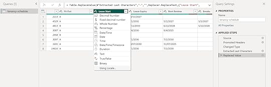 Set locale Power Query data type