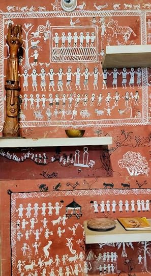 Wall paintings and sculptures at 8 Point Art Cafe. 