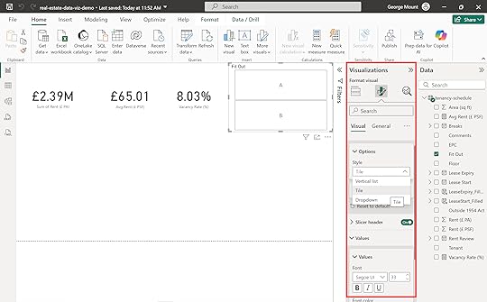 Format slicer Power BI