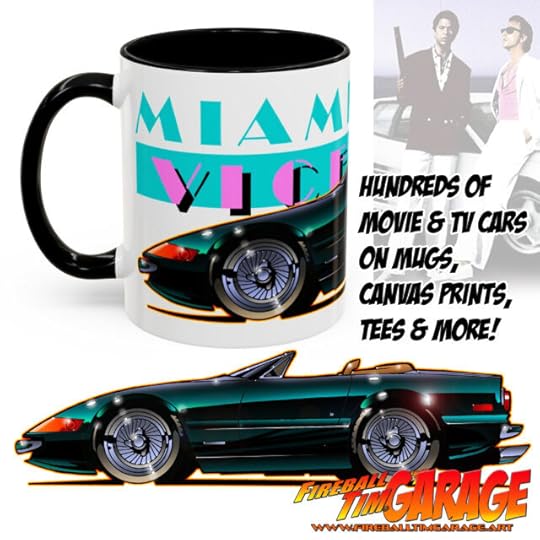 Miami Vice Automotive Pop Culture Movie and TV Car Art by Fireball Tim Garage