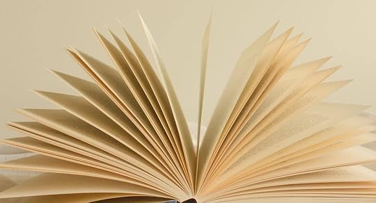 white book page with black background