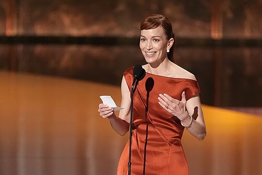 Britt Lower accepts the award for outstanding lead actress in...