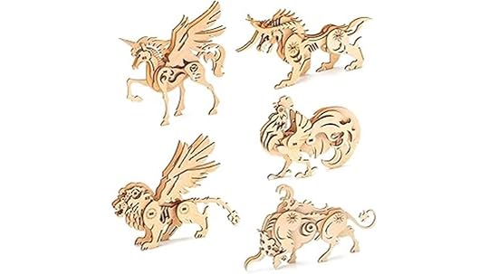 wooden animal puzzle set
