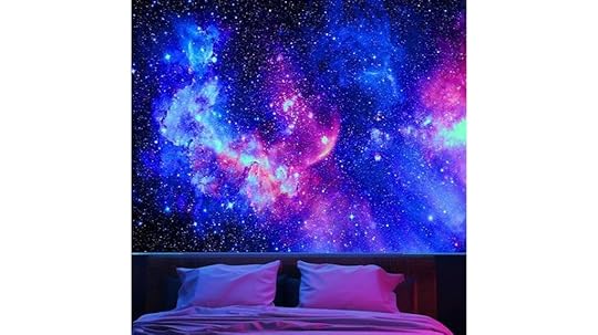 blacklight galaxy bedroom tapestry
