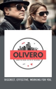 Brochure cover for the Olivero Spy Academy, the fictional training center featured in the Riley Forte Suspense Thriller series