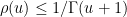 {\rho(u) \leq 1/\Gamma(u+1)}