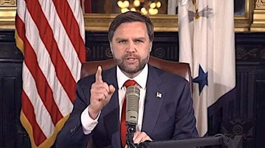 Vice President JD Vance hosting the Charlie Kirk Show on Monday, Sept. 15, 2025 (Video screenshot)