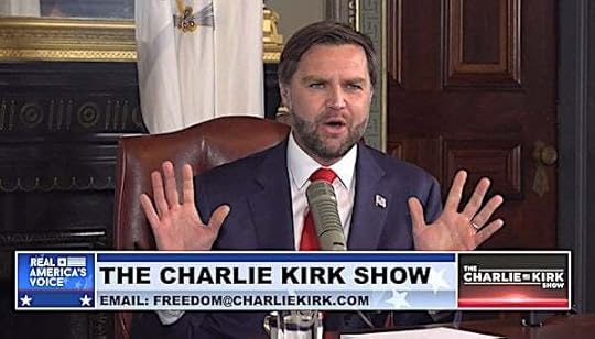 Vice President JD Vance hosting the Charlie Kirk Show on Monday, Sept. 15, 2025 (Video screenshot)