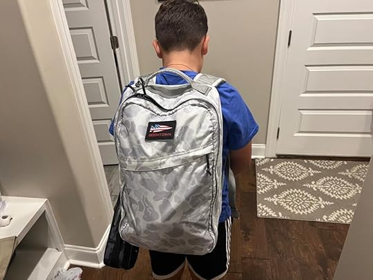 boy wearing GORUCK GR1 to school