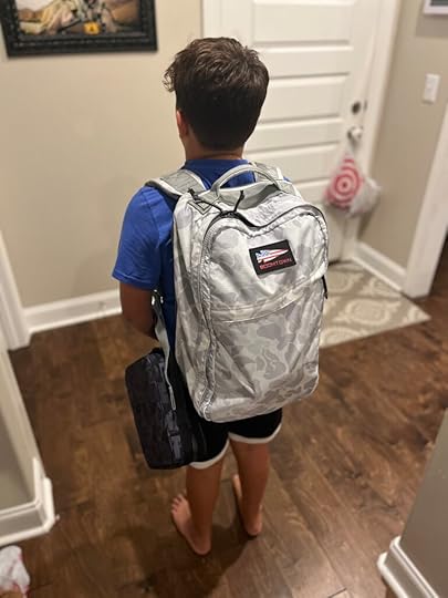boy wearing GORUCK GR1 Ripstop Robic to school