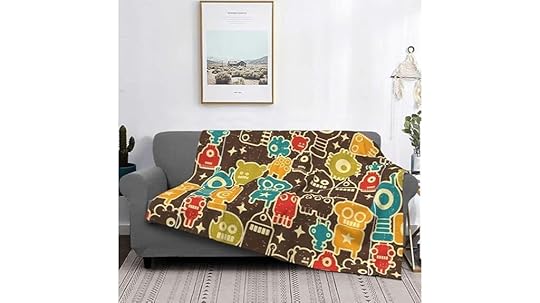 robot monster fleece blanket