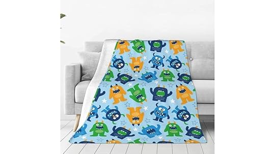 monster cartoon fleece blanket