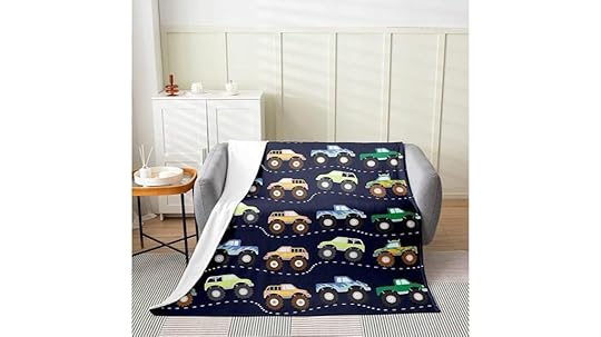 monster truck fleece blanket