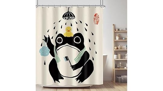 humorous frog bathroom decor