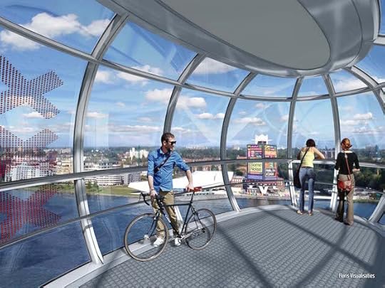 De geplande kabelbaan over het IJ, Amsterdam, via De Orkaan