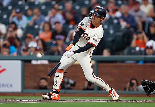 San Francisco Giants’ Jung Hoo Lee (51) hits a two-run...