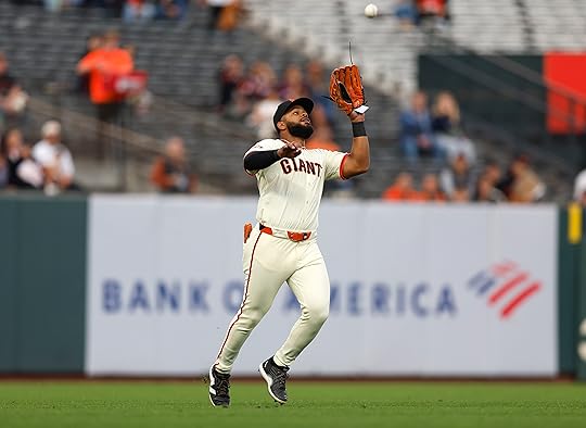 San Francisco Giants’ Heliot Ramos (17) makes a catch in...