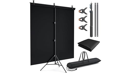 black photo backdrop stand