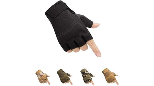 tactical fingerless outdoor gloves