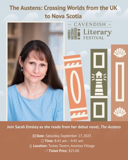 Cavendish Literary Festival graphic for The Austens: Crossing Worlds from the UK to Nova Scotia