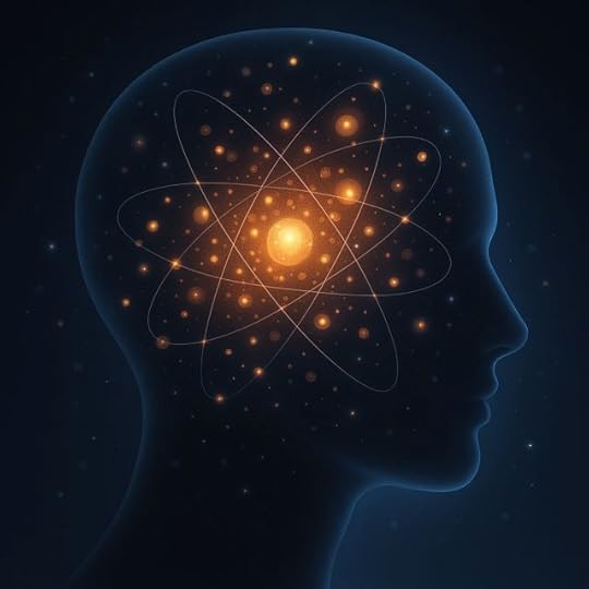 Illustration of a human head filled with glowing atomic particles, symbolizing how long does it take to reprogram your subconscious mind and the brain’s ability to shift and rewire