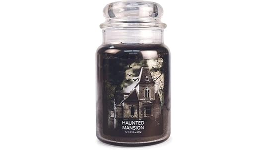 haunted mansion glass candle