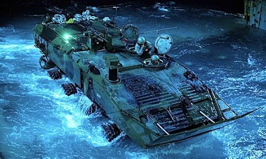 A Marine Corps amphibious combat vehicle enters the USS Somerset during Quarterly Underway Amphibious Readiness Training off the coast of Southern California, Sunday, Oct. 27, 2024. (U.S. Navy photo by Petty Officer 2nd Class Evan Diaz)