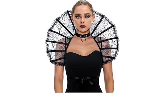lace victorian feather collar