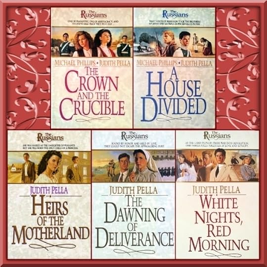 A collage of The Russians series book covers, with dramatic illustrations of the characters