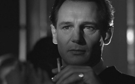 Liam Neeson as Oskar Schindler in Schindler’s List, an example of a big character arc transformation.