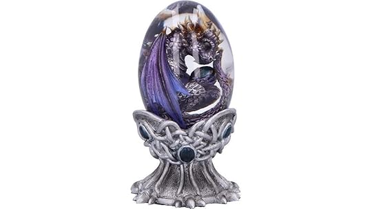 glass dragon egg figurine