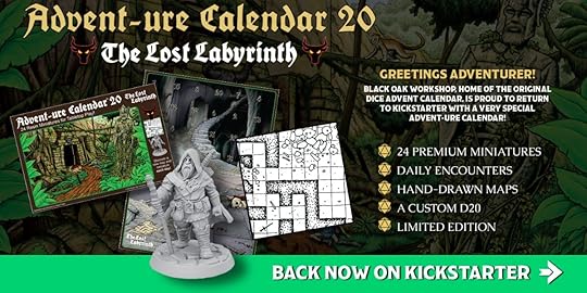 graphic image of black oak workshop kickstarter advent-ure calendar