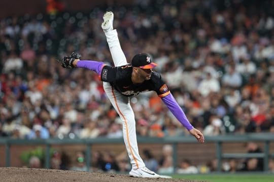 San Francisco Giants relief pitcher Joey Lucchesi #57 throws against the St. Louis Cardinals in the seventh inning of their MLB game at Oracle Park in San Francisco, Calif., on Tuesday, Sept. 23, 2025. (Jane Tyska/Bay Area News Group)
