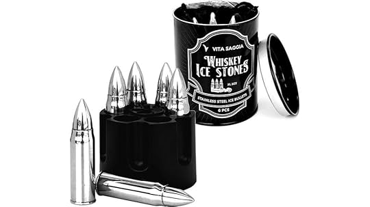 six reusable whiskey cubes
