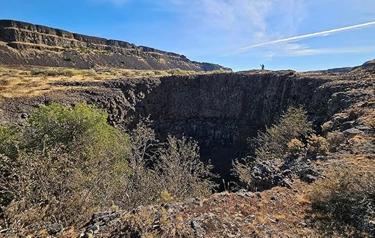 Russ at a mega pothole!