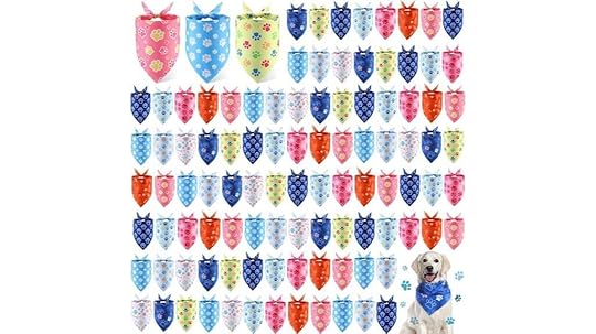bulk dog paw bandanas