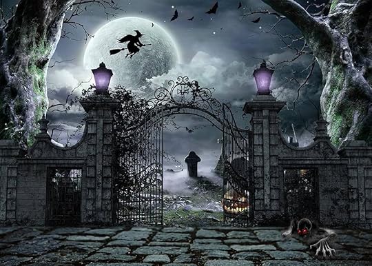 Amazon.com : DePhoto 9x6FT Halloween Horror Background Scary Spooky Graveyard Cemetery Ghosts Spooky Lights Full Moon Crows Screaming Trick or Treat for Child Kids Halloween Party Decorations Photography Backdrops : Electronics