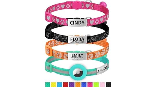 personalized reflective cat collar