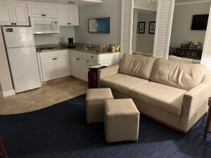 couch in sitting area