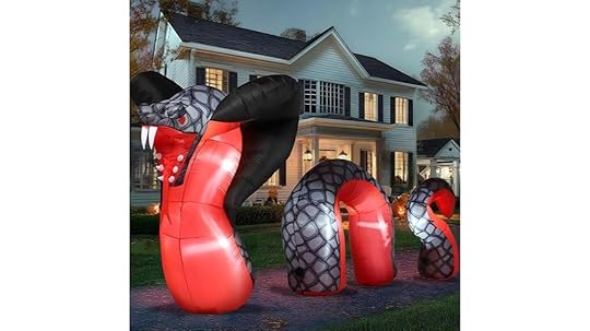 inflatable halloween snake with leds