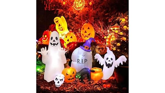 halloween inflatable ghost cat