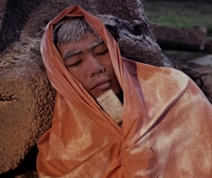Sulu freezing to death.