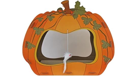 halloween pumpkin cat house
