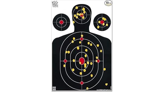 silhouette splatter shooting target