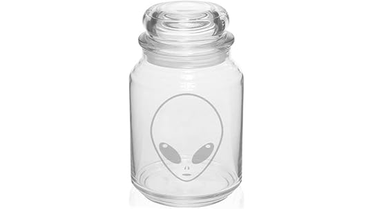 candy jar with alien head