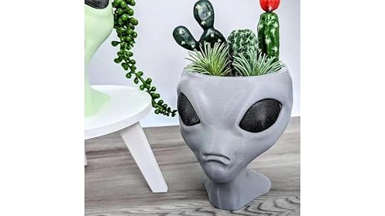 alien shaped succulent planter