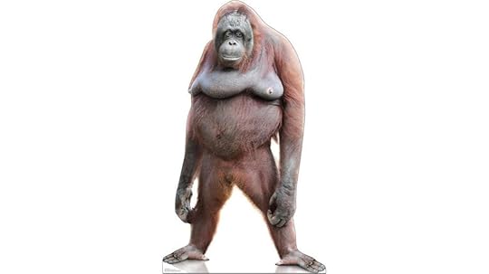 life size orangutan cardboard cutout